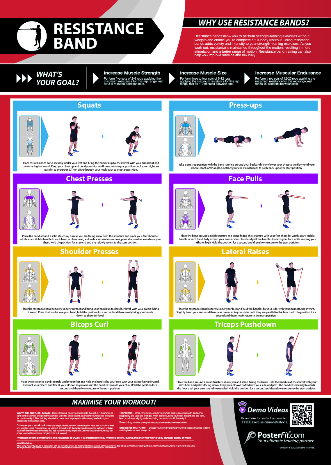 Printable Resistance Band Exercises Band Workout Resistance Band 