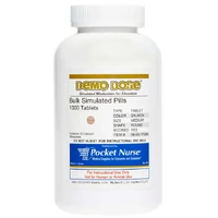 Demo Dose® Tablet Salmon Medium Round Scored- 1000 Pills/Jar