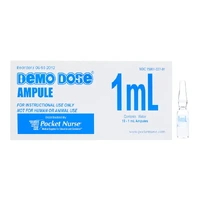 Demo Dose® DEMO-Ampule™ Clear, 1mL, 10/Pack