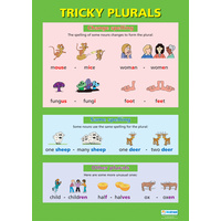 English school Poster - Tricky Plurals
