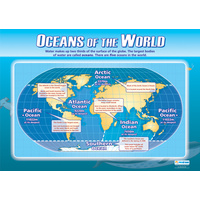 Geography school Poster - Oceans of the World