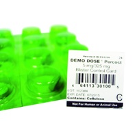 Demo Dose Acetaminophn 325mg, OxyCODON, 5mg (Percoct) blister control card #24