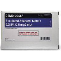 Demo Dose  Simulated Inhalation Medication - Albuterol Sulfate 0.083%, 2.5 mg/3 ml