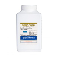Demo Dose Capsule Blue/Blue Medium Oval- 1000 Pills/Jar
