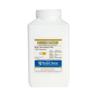 Demo Dose Capsule White/Yellow Medium Oval- 1000 Pills/Jar