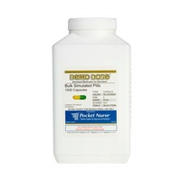 Demo Dose Capsule Yellow/Green Medium Oval- 1000 Pills/Jar