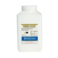 Demo Dose Capsule Green/White Medium Oval- 1000 Pills/Jar