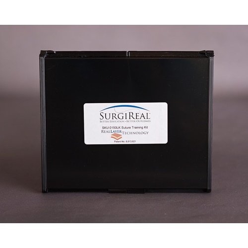 Suture Training Kit with 3-Layer RealLayer Simulated Tissue Pad - Light Skin