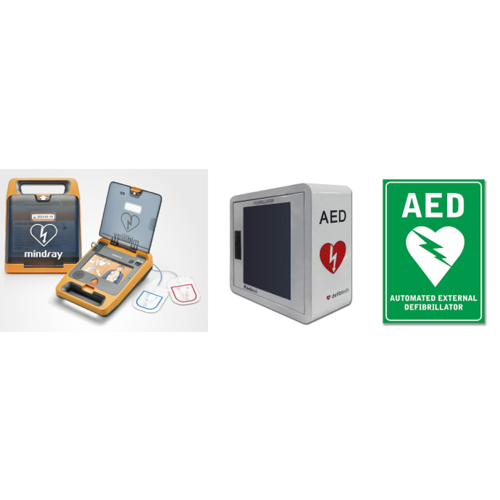 Mindray BeneHeart C2 AED Package with Cabinet & Sign