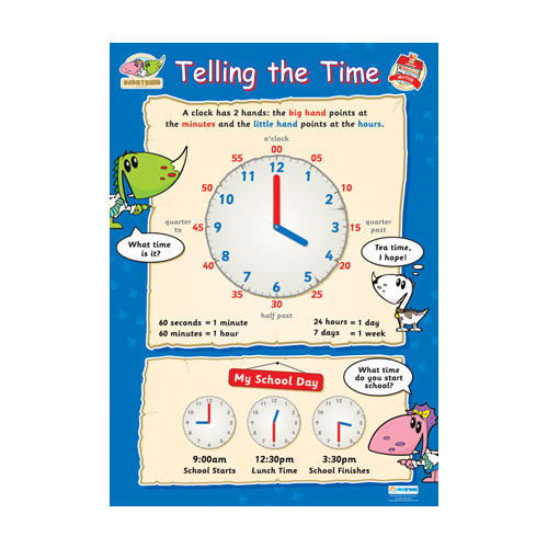 Early Learning School Poster-  Telling the Time