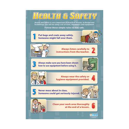 Design and Technology Schools Poster - Health and Safety
