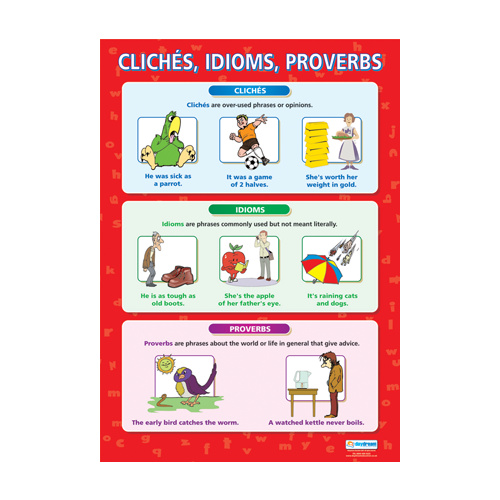  English School poster- Clich̩s, Idioms, Proverbs