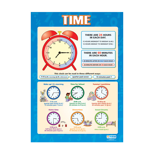 Math School Poster-  Time