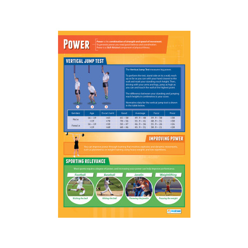  Physical Education School Poster-  Power