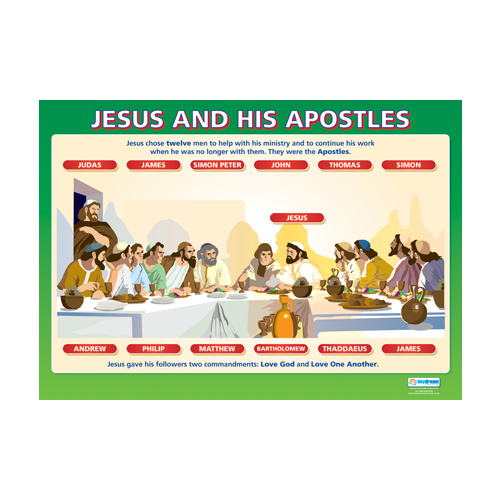  Religion School Poster-  Jesus and His Apostles