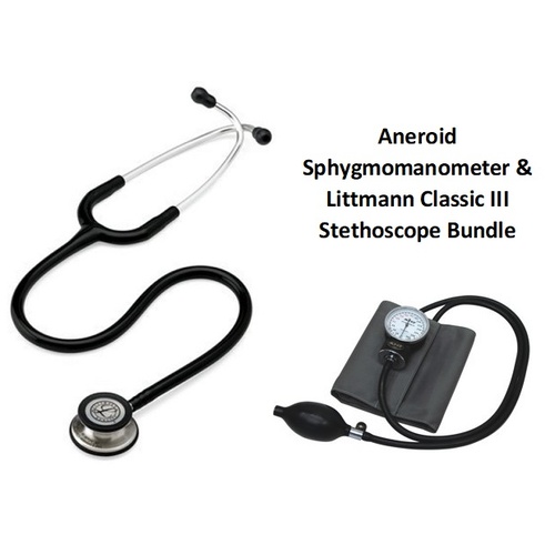 Littmann Classic III Stethoscope Black (5620) & Aneroid Sphygo