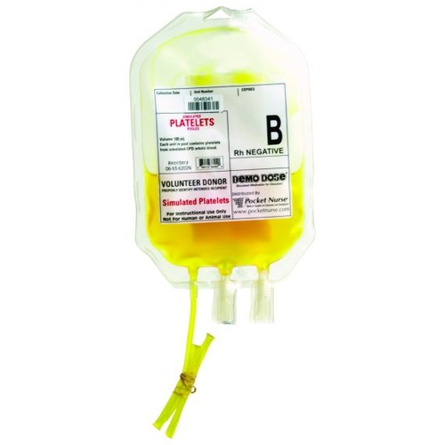 Demo Dose Simulated Platelets B Rh Negative