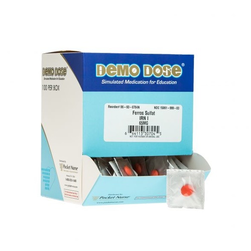 Demo Dose Ferros Sulfat (Feosl) 65mg tblet UD - 100 Pills/Box