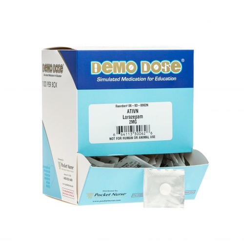 Demo Dose LORazepm (Ativn) 2mg tablet UD - 100 Pills/Box