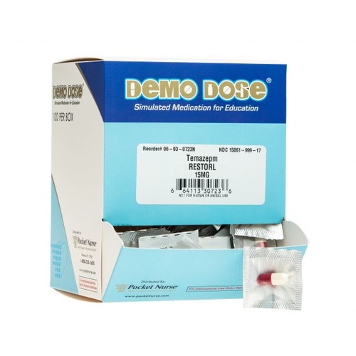 Demo Dose Temazepm (Restorl) 15mg - 100 Pills/Box