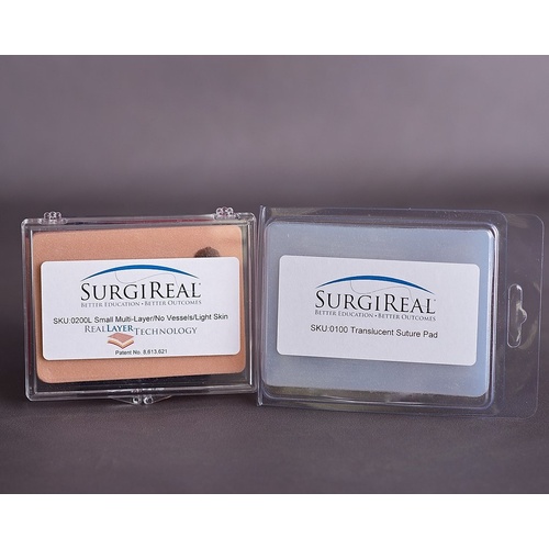 Product Bundle 4 - Two Simulated Tissue Pads -Translucent (0100) & 5-Layer RealLayer, Light Skin (0200L)
